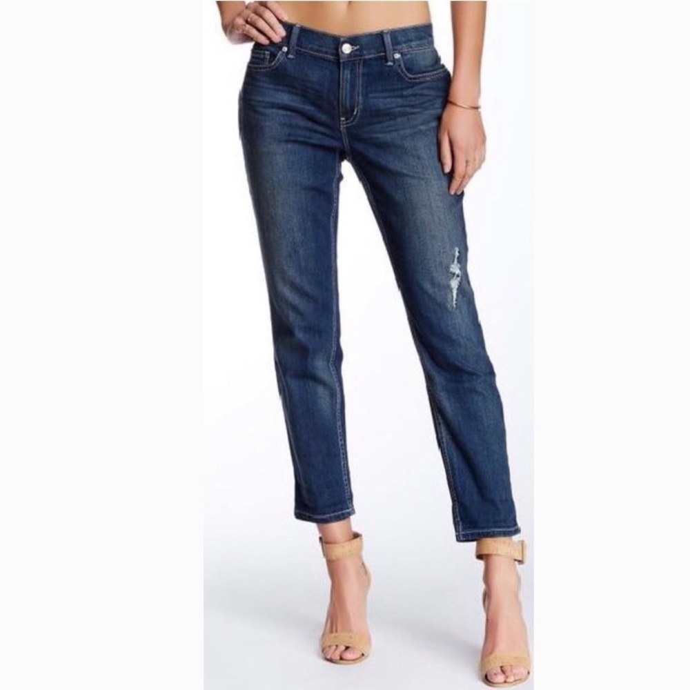 Level 99 Sienna Boyfriend Jeans Distressed Pismo Wash Relaxed Denim 28 Classic